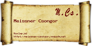 Meissner Csongor névjegykártya